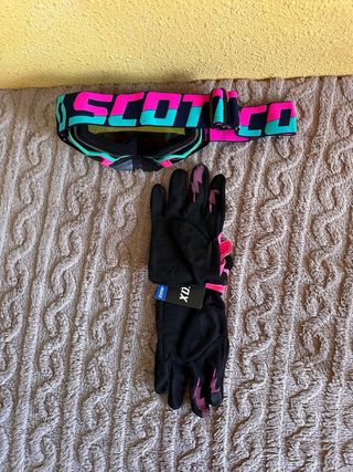 Gafas Motocross SCOOT y Guantes FOX