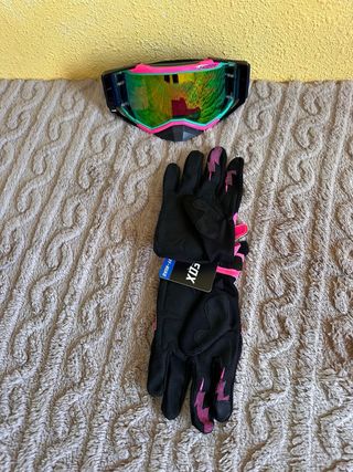 Gafas Motocross SCOOT y Guantes FOX