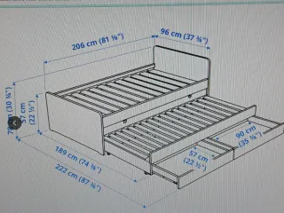 Cama nido Ikea con cajones