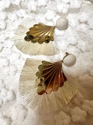 Vestido blanco con flores bordadas * talla M