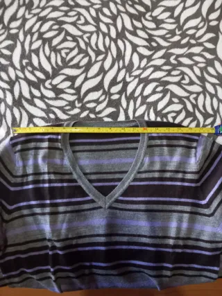 Jersey retro Antony Morato rayas gris y lila