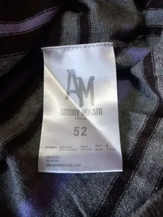 Jersey retro Antony Morato rayas gris y lila