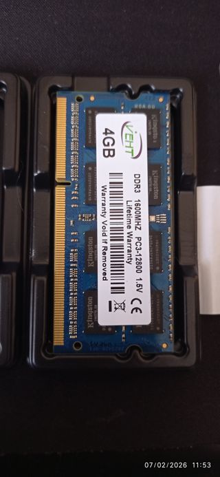 2 Módulos RAM VEHT 4GB DDR3 para Portátil