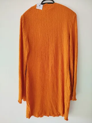 Vestido naranja manga larga talla M