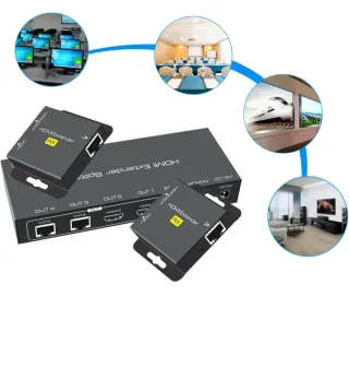 Splitter HDMI 1 en 4 con Extensor