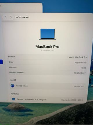 MacBook Pro 16 pulgadas gris espacial