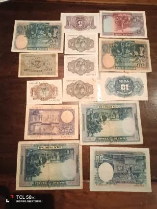 Lote Billetes Antiguos Pesetas España