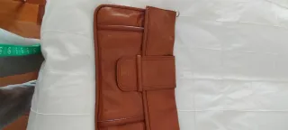 Bolso piel marrón retro años 50