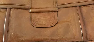 Bolso piel marrón retro años 50