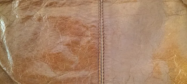 Borsa in pelle marrone stile anni '50 retrò