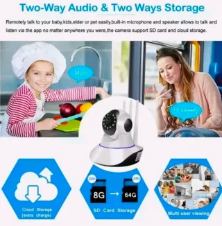 Telecamera 1080P HD Wireless Interna SD IP Camera