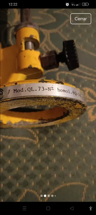 Mechero de laboratorio antiguo