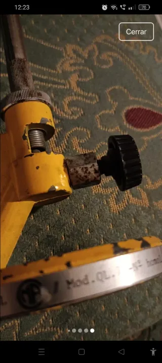 Mechero de laboratorio antiguo