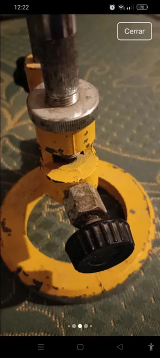 Mechero de laboratorio antiguo