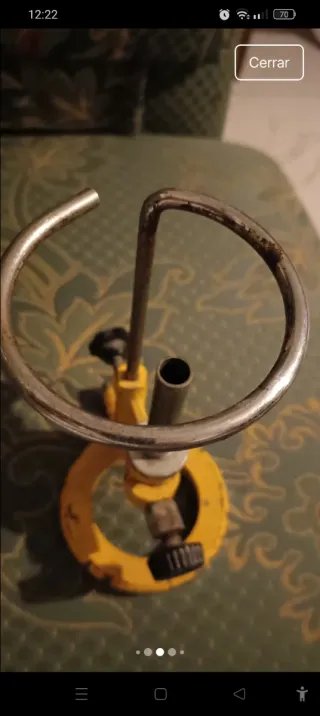 Mechero de laboratorio antiguo