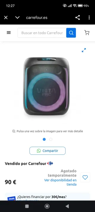 Altavoz Bluetooth Vieta Pro Hurricane 100W
