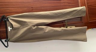 Calça boca de sino H&M bege/castanha