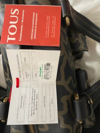 Bolso Tous piel negro y marrón