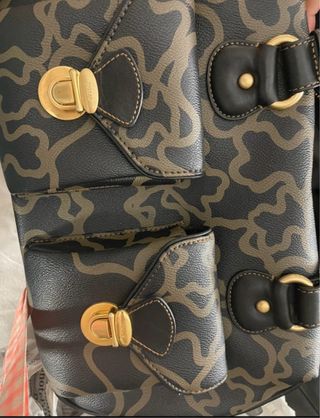 Bolso Tous piel negro y marrón