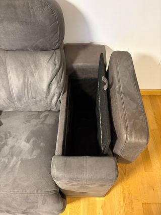 Divano elettrico 3/4 posti grigio