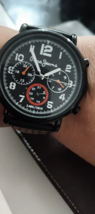 Oferta Hoy Reloj Pepe Jeans Negro y Naranja Unisex