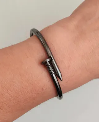 Pulsera Clavo Acero Negro