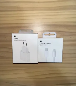 Cargador iphone Apple USB-C 20W y Cable Lightning