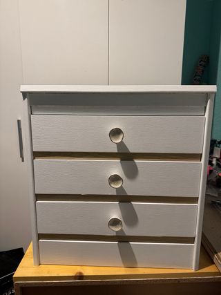 2 Mesitas de Noche Blancas 3 Cajones