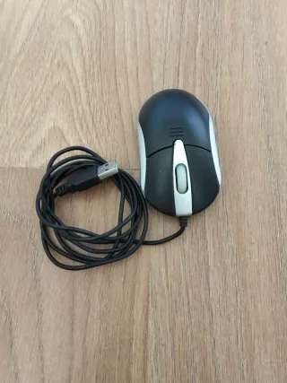 Ratón USB Negro y Blanco