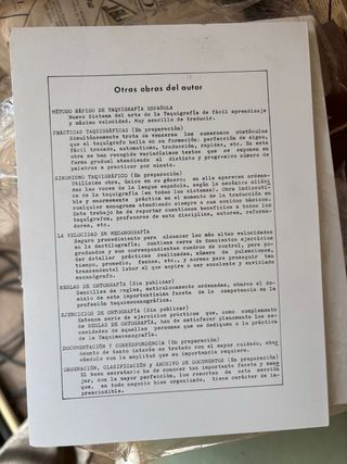 Libro de Mecanografía de Montes de Neira