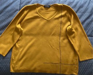 Jersey fino lana amarillo mostaza