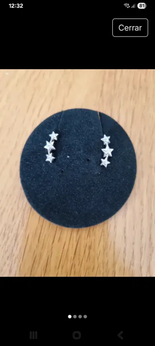 Pendientes de estrella plateados