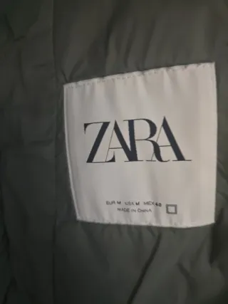 Cazadora acolchado hombre Zara verde oliva