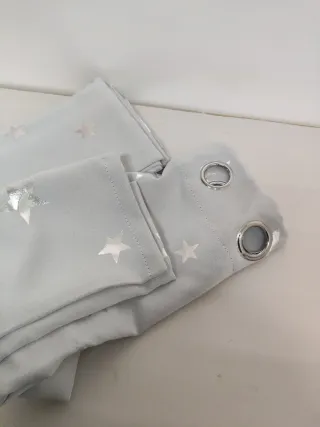 Cortinas Deconovo gris Estrellas 117 x 180