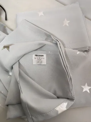 Cortinas Deconovo gris Estrellas 117 x 180