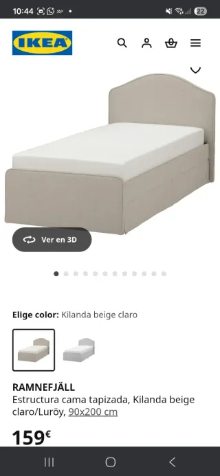 CAMA + COLCHÓN. Ikea 90x200