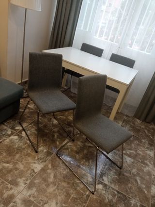 4 Sillas IKEA VOLFGANG Grises