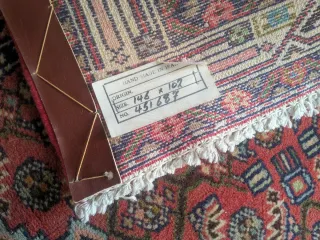 Tappeto lana rosso e multicolor