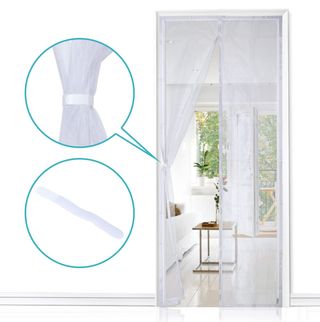 Mosquitera magnética (100 x 210 cm, blanco)