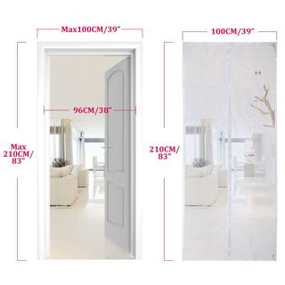 Mosquitera magnética (100 x 210 cm, blanco)