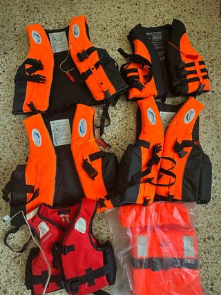 Lote 6 chalecos salvavidas naranja O individuales.