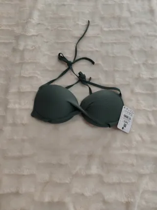 Bikini Talla S a estrenar verde con lazos