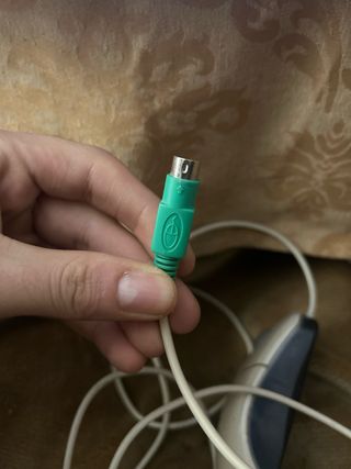 Ratón óptico NEUS blanco con conector verde