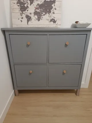 Zapatero Ikea Hemnes Gris