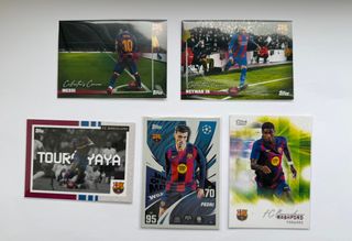 Lote Tarjetas FC Barcelona: Messi, Neymar, Pedri