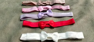 Set 5 fasce capelli neonata fiocco