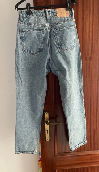 Calças de ganga Zara azuis