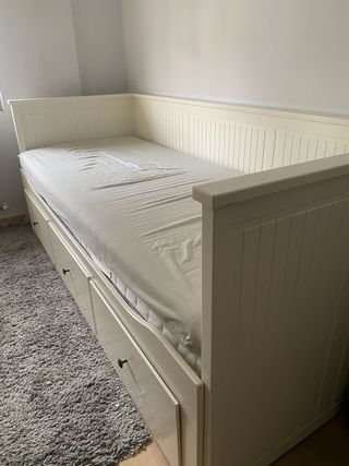 Cama nido blanca Ikea con cajones