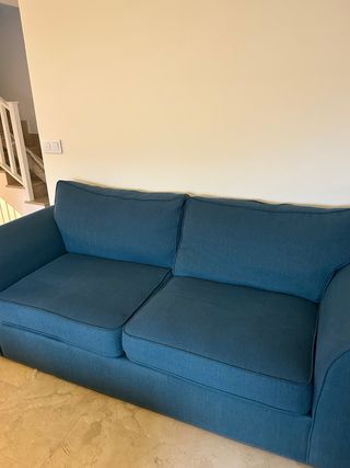 Divano blu 3/4 posti