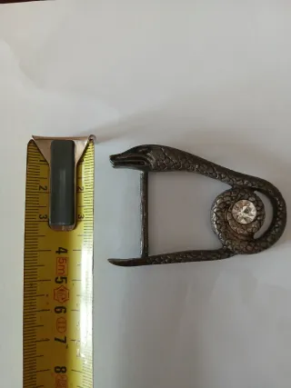 Fibbia serpente Art Déco con cristallo